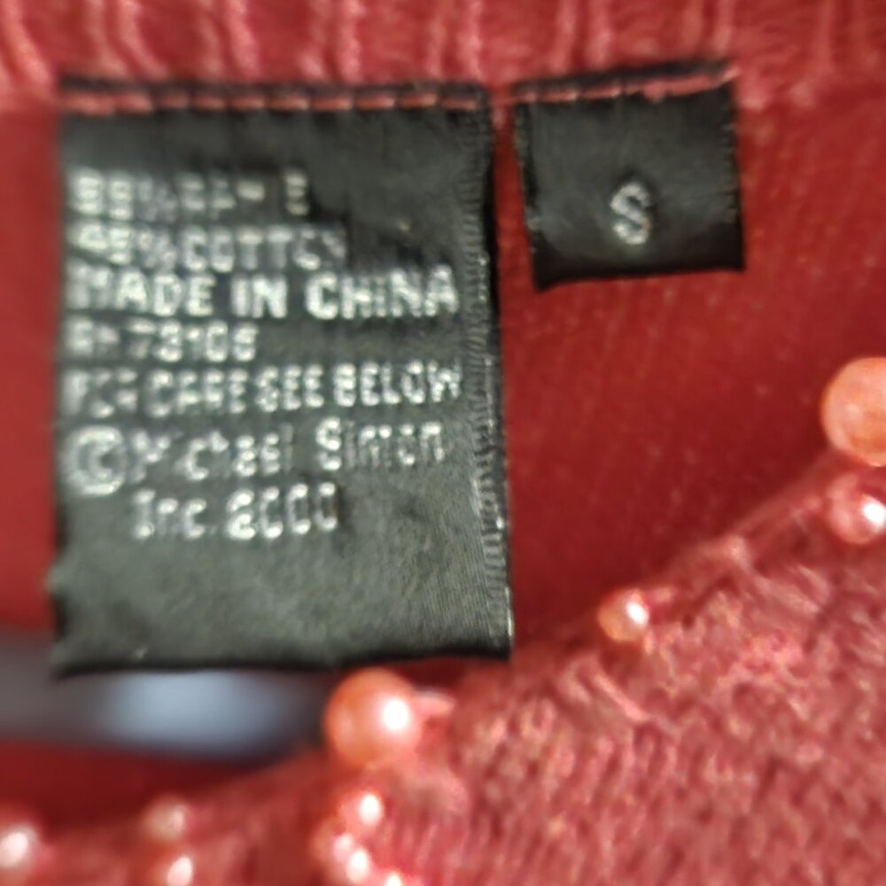Designer Valentine Sweater- Michael Simon -Pink Hearts - Picture 8 of 9